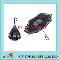 Creative Classic fashion 2 layers canopy sun rain car inverted Umbrella wholesaler