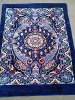 Factory supplier for Muslim Embossed printed flannel carpet with 15mm foam