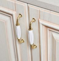 Customized ceramic knob handles ceramic zinc alloy furniture handles
