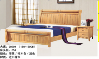 Beech solid wood bed in bedroom furniture European style bed Furniture sets