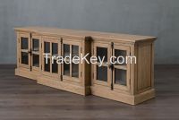 French Finshing Style Wooden Cabinet Living Room Wood Storage Cabinet